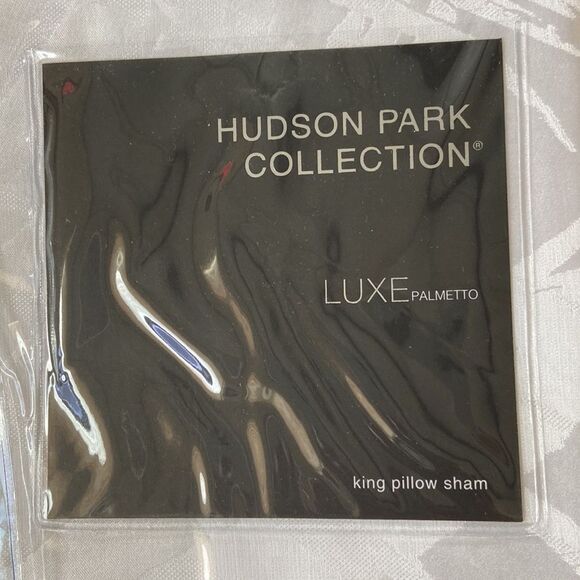 - Hudson Park Collection Luxe Palmetto king Sham White NWT. Value $215 - Picture 2 of 3